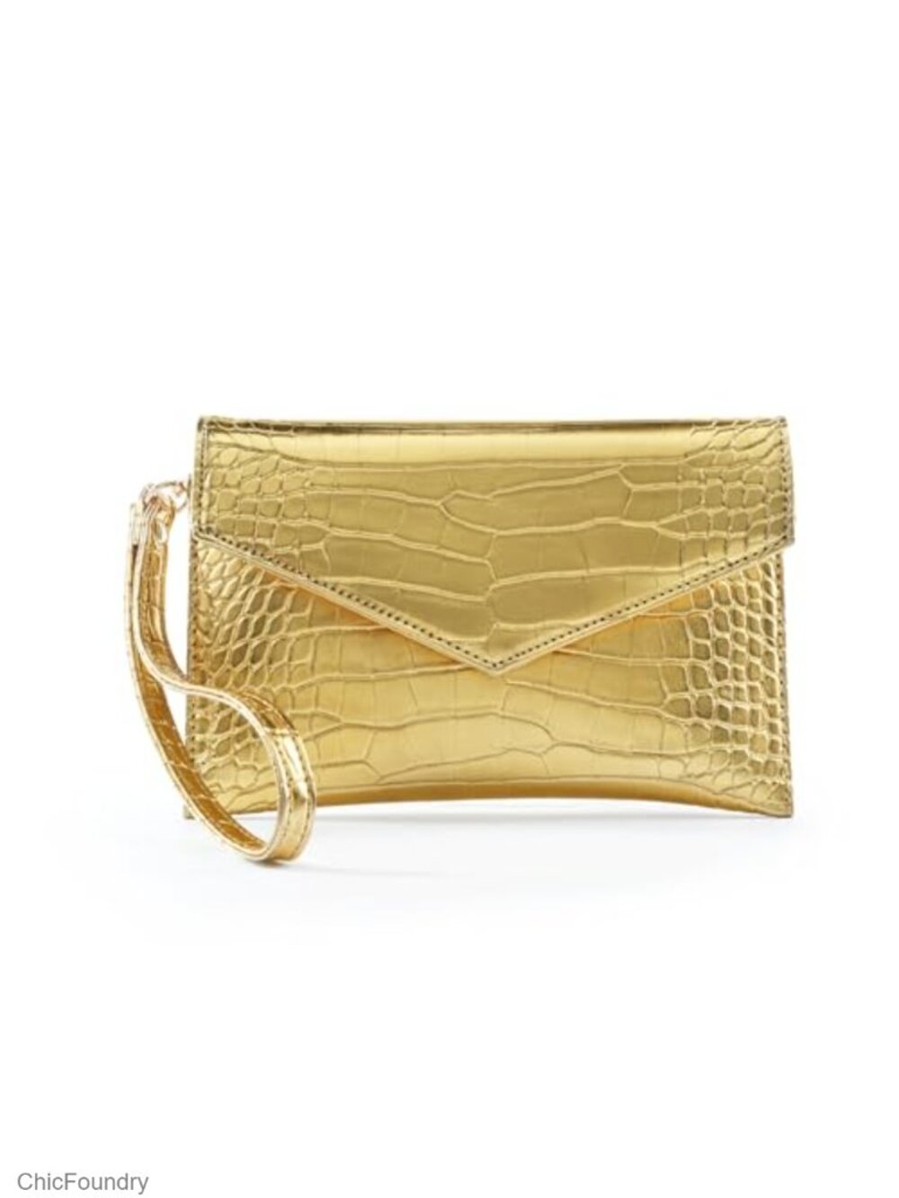 Small Faux Leather Clutch Purse for Women with Wristlet Strap